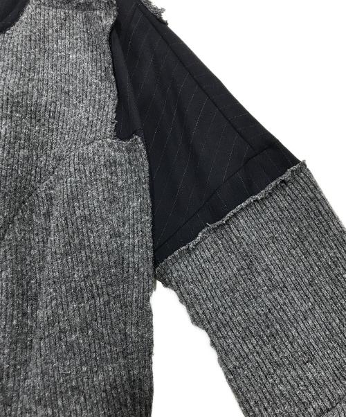 COMME des GARCONS（コムデギャルソン）COMME des GARCONS (コムデギャルソン) ニット切替ロングコート グレー×ネイビー サイズ:xsの古着・服飾アイテム