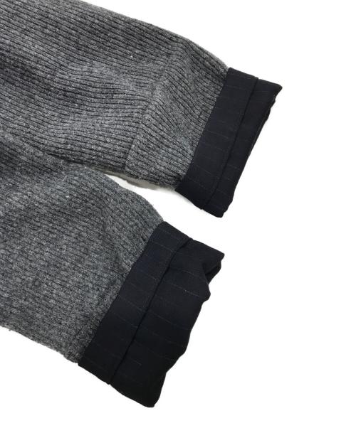 COMME des GARCONS（コムデギャルソン）COMME des GARCONS (コムデギャルソン) ニット切替ロングコート グレー×ネイビー サイズ:xsの古着・服飾アイテム
