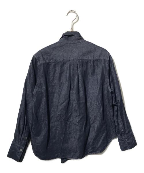MACPHEE（マカフィー）MACPHEE (マカフィー) リアクティブデニム ボウタイブラウス インディゴ サイズ:36の古着・服飾アイテム