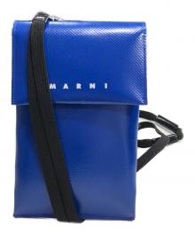 MARNI（マルニ）の古着「PVC ネックストラップバッグ」｜ブルー×ブラウン