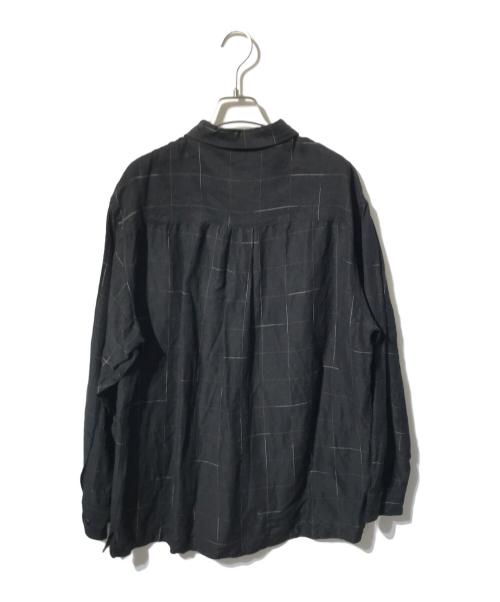 PERRY ELLIS（ペリーエリス）PERRY ELLIS (ペリーエリス) リネンレーヨンシャツ ブラック サイズ:Ｍの古着・服飾アイテム