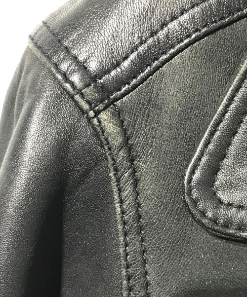 LPA（エルピーエー）LPA (エルピーエー) 刺繍ライダースジャケット ブラック サイズ:xsの古着・服飾アイテム