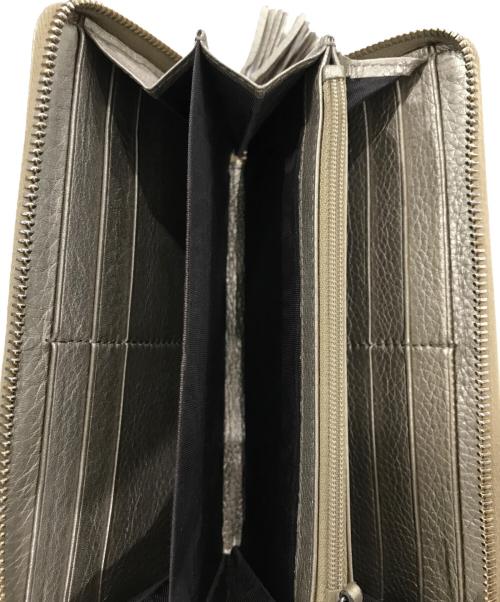 GUCCI（グッチ）GUCCI (グッチ) ラウンドファスナー長財布 ベージュの古着・服飾アイテム