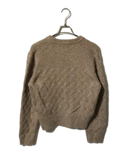 moia（モイア）moia (モイア) モヘア混Vネックカーディガン/厚手カーディガン モカ サイズ:Sの古着・服飾アイテム