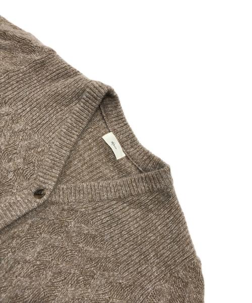 moia（モイア）moia (モイア) モヘア混Vネックカーディガン/厚手カーディガン モカ サイズ:Sの古着・服飾アイテム