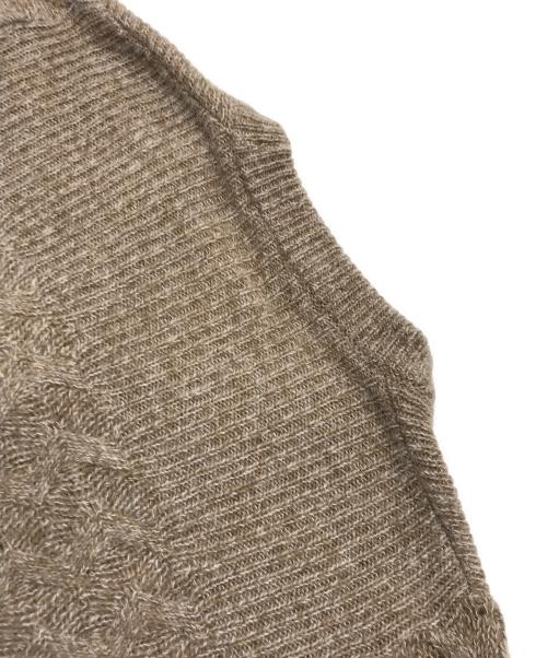 moia（モイア）moia (モイア) モヘア混Vネックカーディガン/厚手カーディガン モカ サイズ:Sの古着・服飾アイテム