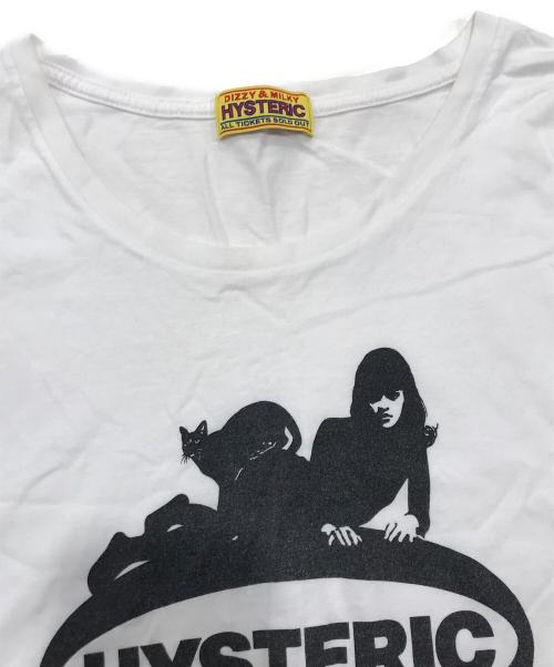 Hysteric Glamour（ヒステリックグラマー）Hysteric Glamour (ヒステリックグラマー) CAT GIRL Tシャツ ホワイト サイズ:Freeの古着・服飾アイテム