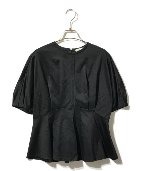 theory luxe（セオリーリュクス）theory luxe (セオリーリュクス) ペプラムショートスリーブカットソー ブラック サイズ:32の古着・服飾アイテム