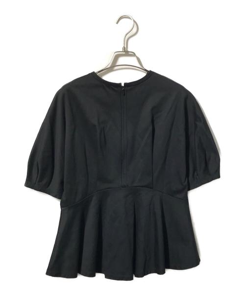 theory luxe（セオリーリュクス）theory luxe (セオリーリュクス) ペプラムショートスリーブカットソー ブラック サイズ:32の古着・服飾アイテム