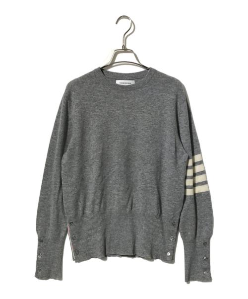 Thom Browne（トムブラウン）Thom Browne (トムブラウン) クラシック カシミヤ 4-BAR プルオーバー グレー サイズ:2の古着・服飾アイテム