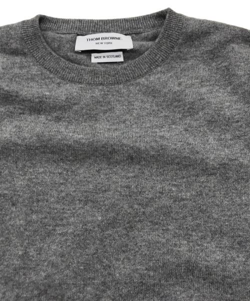 Thom Browne（トムブラウン）Thom Browne (トムブラウン) クラシック カシミヤ 4-BAR プルオーバー グレー サイズ:2の古着・服飾アイテム
