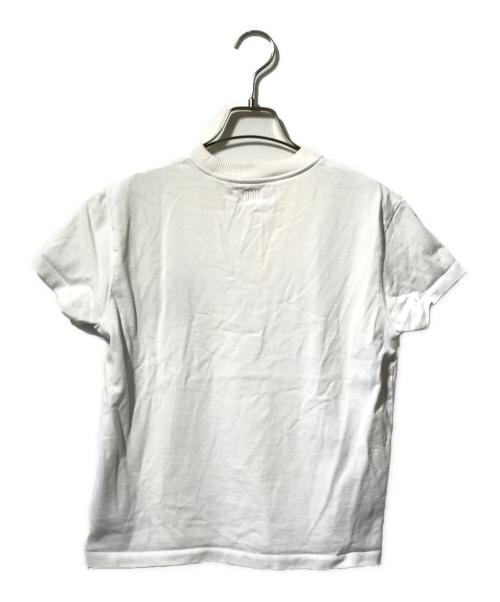 ami（アミ）ami (アミ) ハートロゴ刺繍Tシャツ ホワイト サイズ:XSの古着・服飾アイテム