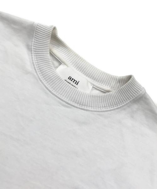 ami（アミ）ami (アミ) ハートロゴ刺繍Tシャツ ホワイト サイズ:XSの古着・服飾アイテム