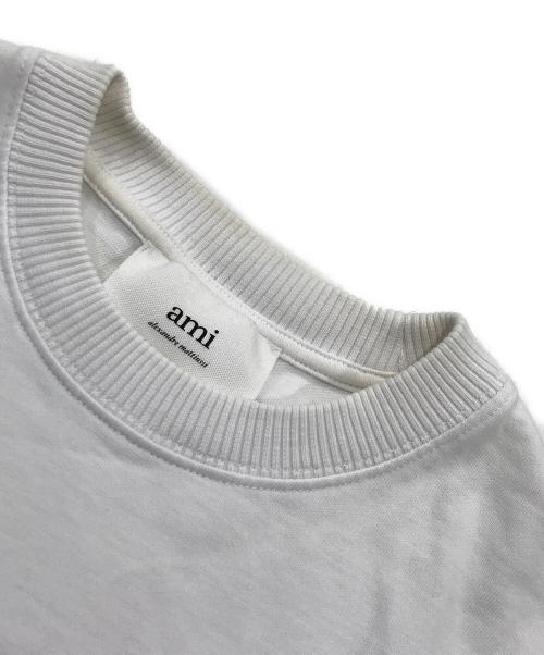 ami（アミ）ami (アミ) ハートロゴ刺繍Tシャツ ホワイト サイズ:XSの古着・服飾アイテム