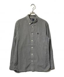FRED PERRY（フレッドペリー）の古着「チェックシャツ」｜ネイビー