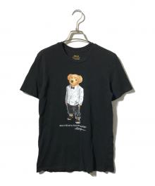 POLO RALPH LAUREN（ポロ・ラルフローレン）の古着「ポロベアプリントTシャツ/半袖Tシャツ」｜ブラック