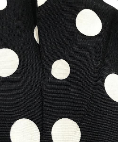 yohji yamamoto+noir（ヨウジヤマモトプリュスノアール）yohji yamamoto+noir (ヨウジヤマモトプリュスノアール) 変形ドットノースリーブブラウス ブラック サイズ:2の古着・服飾アイテム