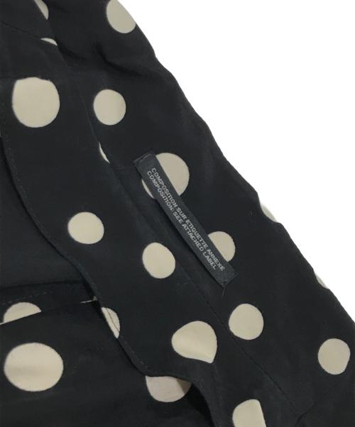 yohji yamamoto+noir（ヨウジヤマモトプリュスノアール）yohji yamamoto+noir (ヨウジヤマモトプリュスノアール) 変形ドットノースリーブブラウス ブラック サイズ:2の古着・服飾アイテム