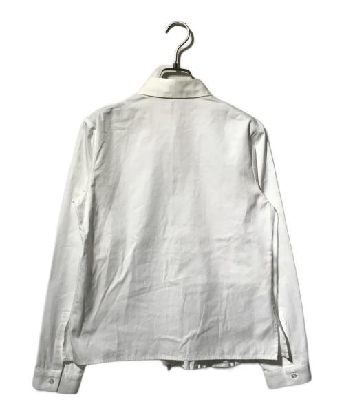 yohji yamamoto+noir（ヨウジヤマモトプリュスノアール）yohji yamamoto+noir (ヨウジヤマモトプリュスノアール) プリーツレイヤードロングスリーブシャツ ホワイト サイズ:1の古着・服飾アイテム