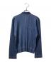 PLEATS PLEASE (プリーツプリーズ) デニム転写プリントステッチジャケット ブルー サイズ:3：30000円