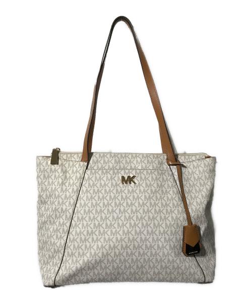 MICHAEL KORS（マイケルコース）MICHAEL KORS (マイケルコース) ミディアム ロゴ トートバッグ ホワイトの古着・服飾アイテム