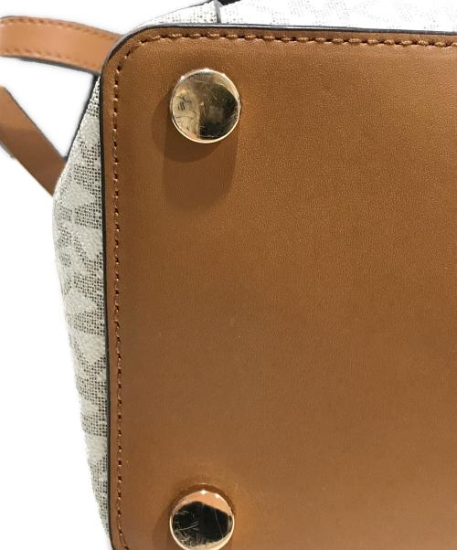 MICHAEL KORS（マイケルコース）MICHAEL KORS (マイケルコース) ミディアム ロゴ トートバッグ ホワイトの古着・服飾アイテム