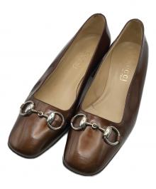 GUCCI（グッチ）の古着「ホースビットパンプス」｜ブラウン