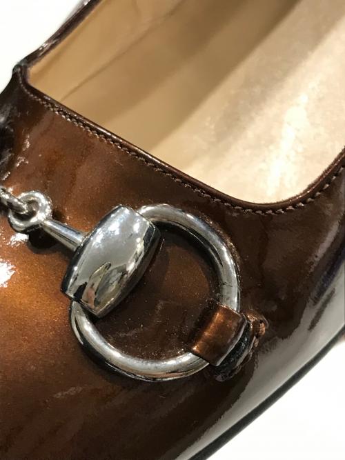 GUCCI（グッチ）GUCCI (グッチ) ホースビットパンプス ブラウン サイズ:37Cの古着・服飾アイテム