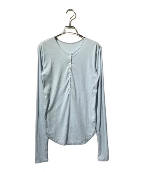 ETRE TOKYO（エトレトウキョウ）ETRE TOKYO (エトレトウキョウ) ヘンリーネックシアープルオーバー ブルー サイズ:Fの古着・服飾アイテム