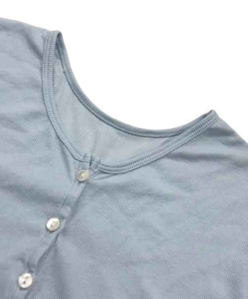 ETRE TOKYO（エトレトウキョウ）ETRE TOKYO (エトレトウキョウ) ヘンリーネックシアープルオーバー ブルー サイズ:Fの古着・服飾アイテム