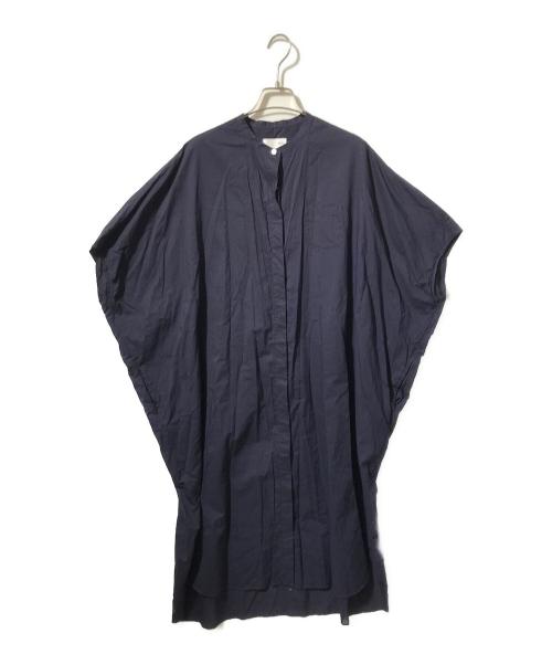 HUIS.（ハウス）HUIS. (ハウス) ゆるふわコットンコクーンワイドワンピース ネイビー サイズ:ＦＲＥＥの古着・服飾アイテム