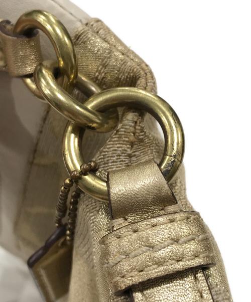 COACH（コーチ）COACH (コーチ) シグネチャーキャンバスショルダーバッグ ベージュの古着・服飾アイテム