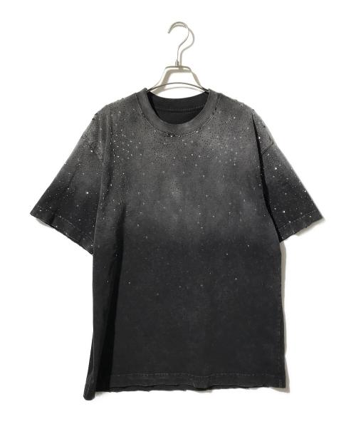 L.H.P. Danke schon（エルエイチピー/ダンケシェーン）L.H.P. Danke schon (エルエイチピー/ダンケシェーン) ラインストーンクルーネックTシャツ/LINESTONE S/S TEE ブラック サイズ:Ｓの古着・服飾アイテム