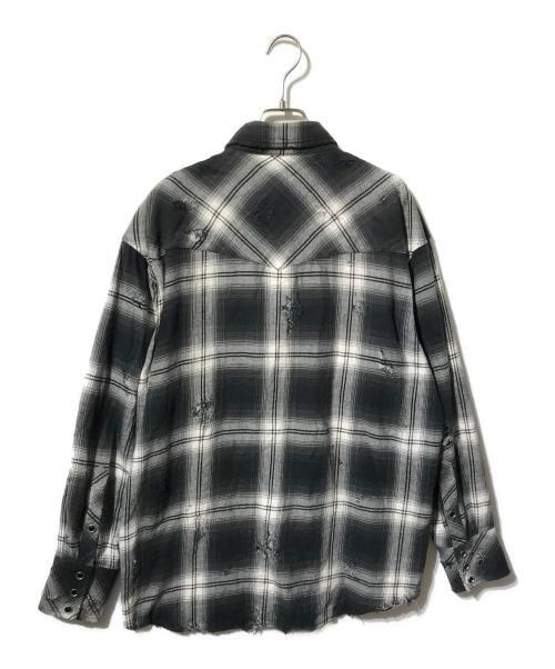 RAFU（ラフ）RAFU (ラフ) ウエスタンシャツ ブラック サイズ:Ｍの古着・服飾アイテム