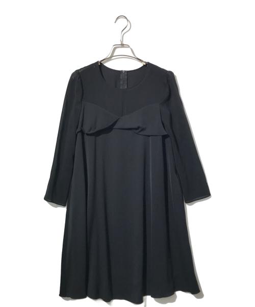 FOXEY NEWYORK（フォクシーニューヨーク）FOXEY NEWYORK (フォクシーニューヨーク) ブラウスワンピース ブラック サイズ:38の古着・服飾アイテム