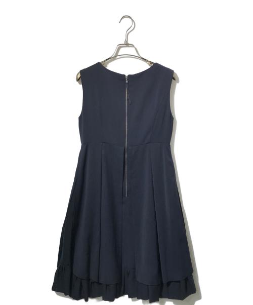 FOXEY NEWYORK（フォクシーニューヨーク）FOXEY NEWYORK (フォクシーニューヨーク) ノースリーブワンピース ネイビー サイズ:38の古着・服飾アイテム