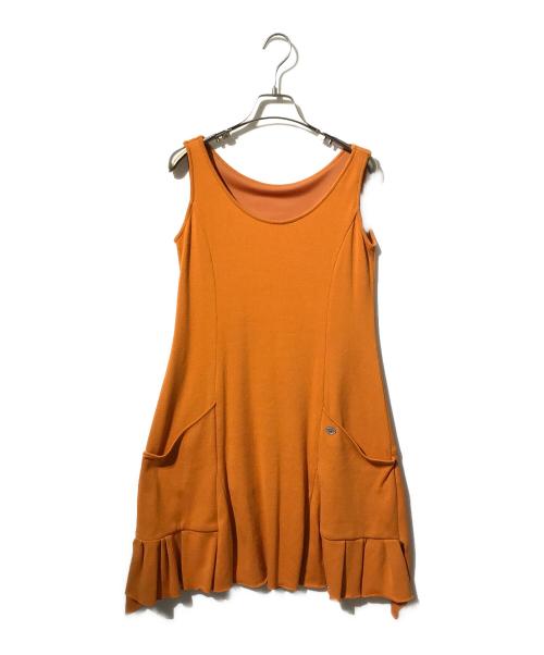FOXEY（フォクシー）FOXEY (フォクシー) ノースリーブニットワンピース オレンジ サイズ:38の古着・服飾アイテム