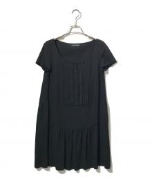 FOXEY NEWYORK（フォクシーニューヨーク）の古着「半袖ワンピース」｜ブラック