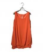 FOXEY NEWYORKフォクシーニューヨーク）の古着「バルーンノースリーブワンピース」｜オレンジ