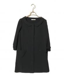 FOXEY NEWYORK（フォクシーニューヨーク）の古着「ストレッチ８分袖ドレス」｜ブラック
