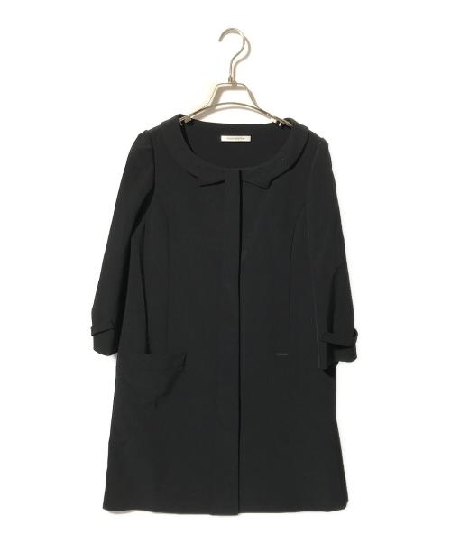 FOXEY NEWYORK（フォクシーニューヨーク）FOXEY NEWYORK (フォクシーニューヨーク) ストレッチ８分袖ドレス ブラック サイズ:38の古着・服飾アイテム