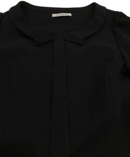 FOXEY NEWYORK（フォクシーニューヨーク）FOXEY NEWYORK (フォクシーニューヨーク) ストレッチ８分袖ドレス ブラック サイズ:38の古着・服飾アイテム
