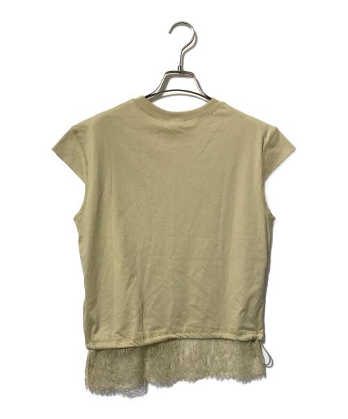 DIESEL（ディーゼル）DIESEL (ディーゼル) レース切替カットソー ベージュ サイズ:Mの古着・服飾アイテム