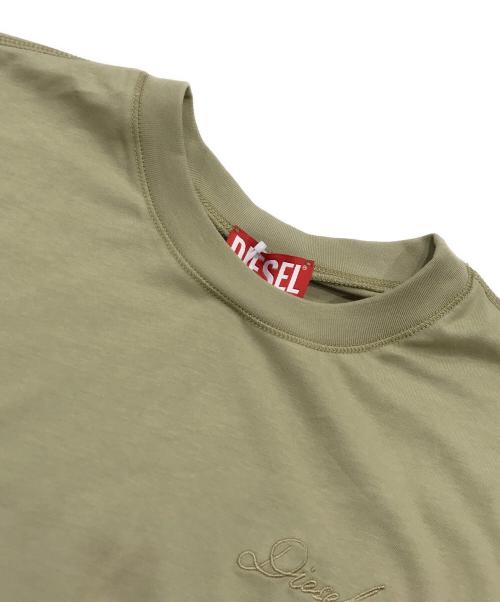 DIESEL（ディーゼル）DIESEL (ディーゼル) レース切替カットソー ベージュ サイズ:Mの古着・服飾アイテム