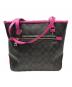 COACH (コーチ) シグネチャートートバッグ ブラウン×ピンク：7000円