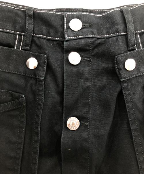 DIESEL（ディーゼル）DIESEL (ディーゼル) ディタッチャブルポケット付きAラインミニスカート ブラック サイズ:23の古着・服飾アイテム