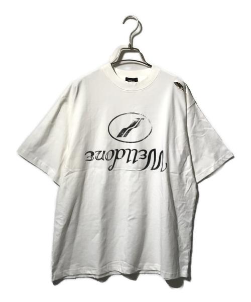 WE11DONE（ウェルダン）WE11DONE (ウェルダン) Rhinestoned We11done Logo Tシャツ ホワイト サイズ:Sの古着・服飾アイテム