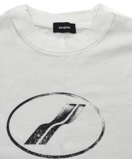 WE11DONE（ウェルダン）WE11DONE (ウェルダン) Rhinestoned We11done Logo Tシャツ ホワイト サイズ:Sの古着・服飾アイテム