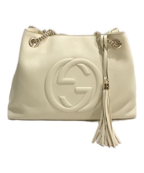 GUCCI（グッチ）GUCCI (グッチ) ソーホー インターロッキングG ショルダーバッグ/ アイボリーの古着・服飾アイテム