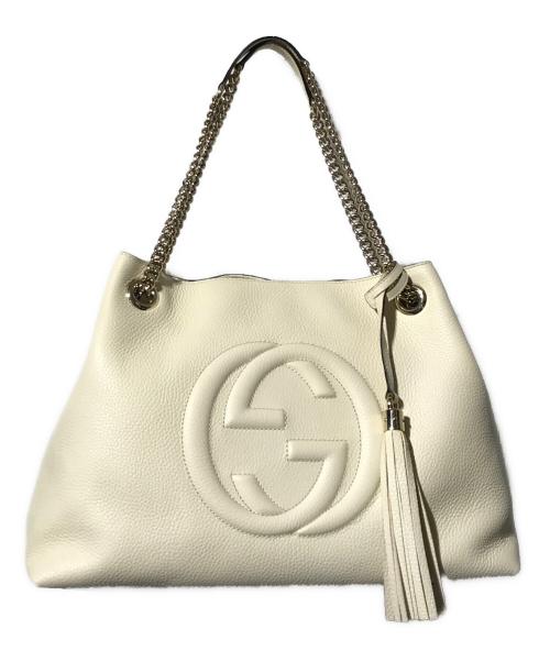 GUCCI（グッチ）GUCCI (グッチ) ソーホー インターロッキングG ショルダーバッグ/ アイボリーの古着・服飾アイテム